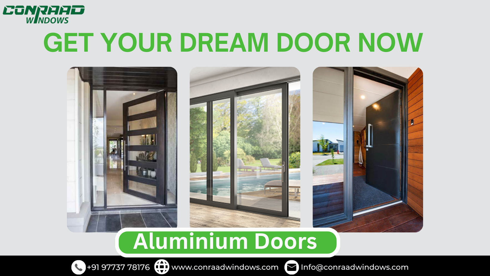 Aluminium Doors In Gurgaon – Conraad